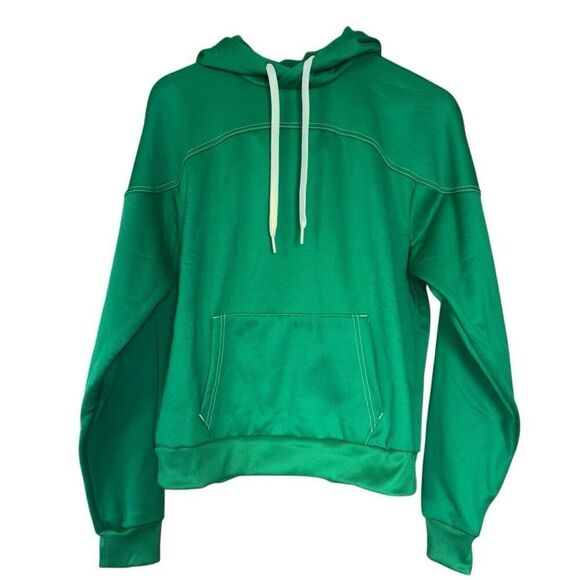 Adidas STM pullover hoodie women’s large tea green white new - Picture 1 of 12